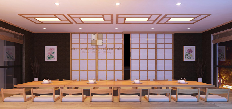 Thiết kế nội thất nhà hàng kiểu Nhật Haru sang trọng - Phòng VIP 5 - H1
